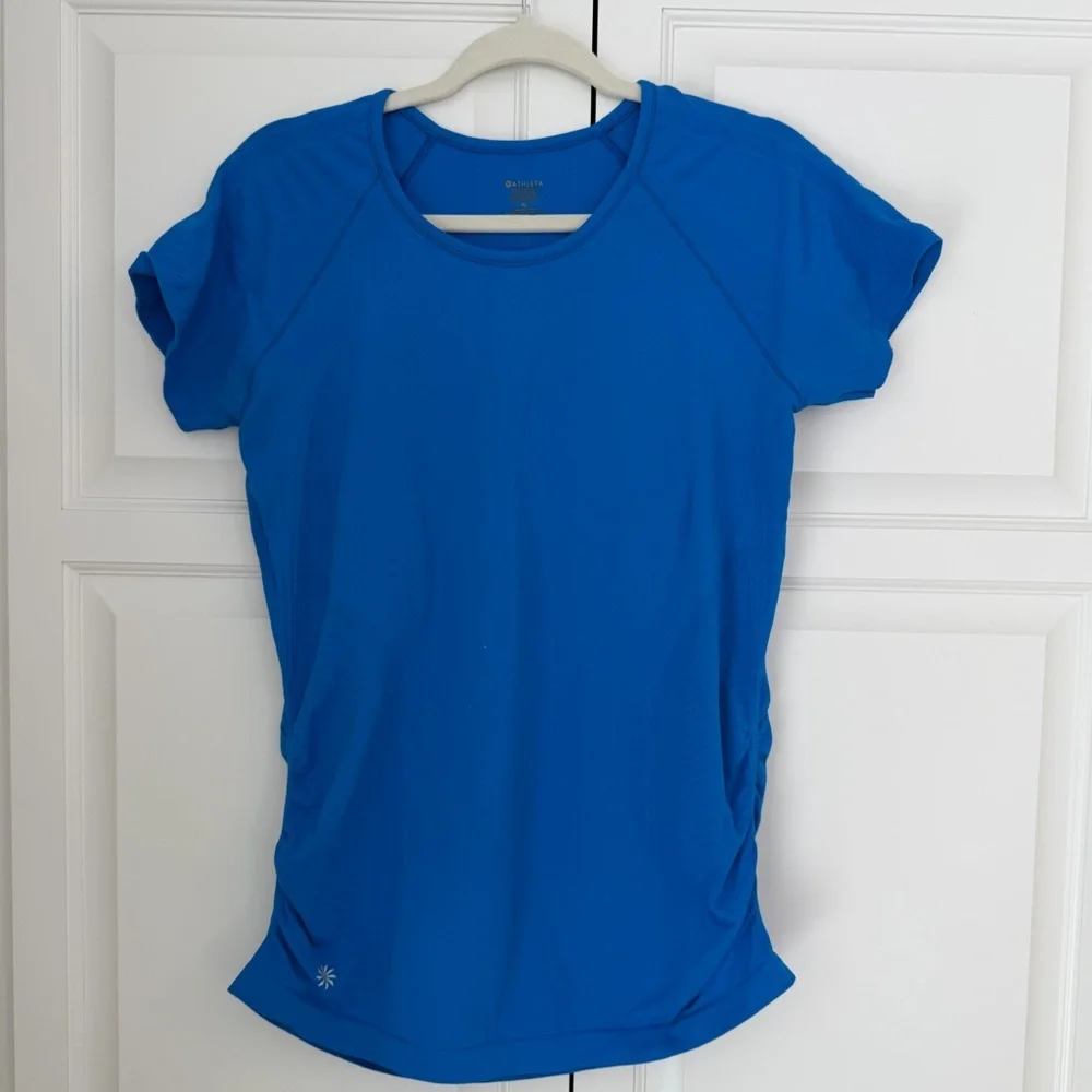 Athleta Vibrant Blue Short Sleeve Tee